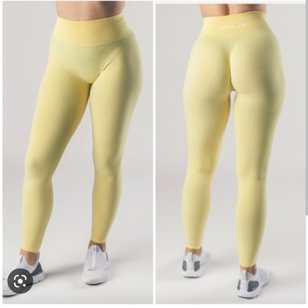 Alphalete amplify lemonade leggings never worn